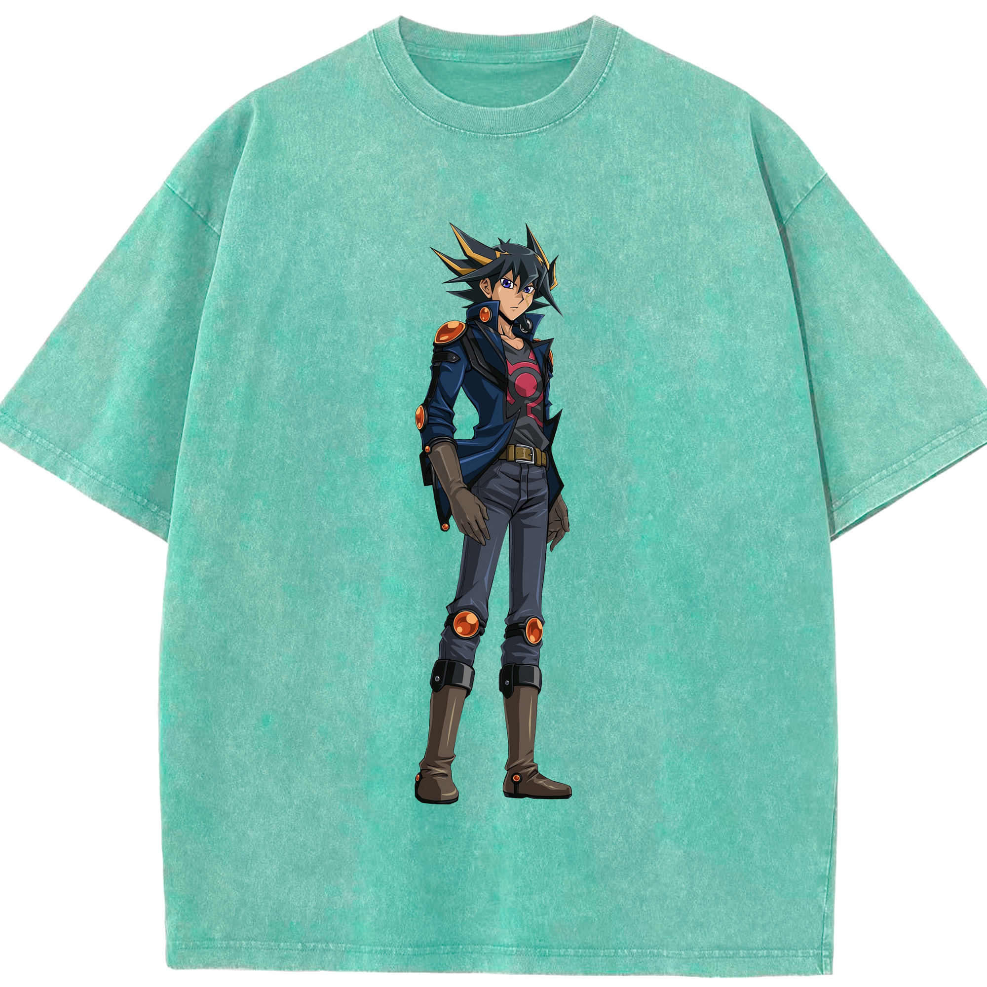 （画像用） 遊☆戯☆王 Yu-Gi-Oh! 綿100% ヴィンテージ風 半袖Tシャツ（フロントプリント）